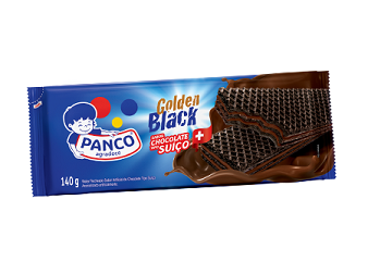 Biscoito Wafer de Chocolate Suíço Golden Black Panco 140g