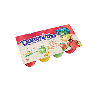 Iogurte Danone Danoninho Morango, Banana e Maça Verde 320g