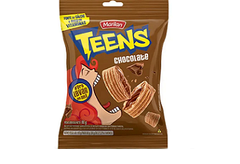 Biscoito Recheado Marilan Teens Chocolate 80g