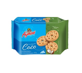 Biscoitos Amanteigados Aymoré Coco 248g