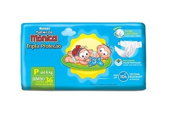 Fraldas Jumbo Turma da Mônica Tripla Proteção P