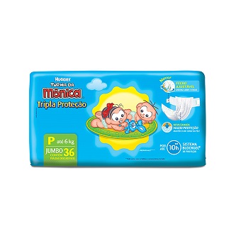 Fraldas Jumbo Turma da Mônica Tripla Proteção P