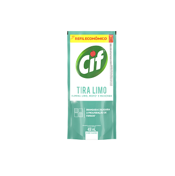 Desinfetante de Uso Geral Cif Com Cloro Tira Limo Refil 450ML