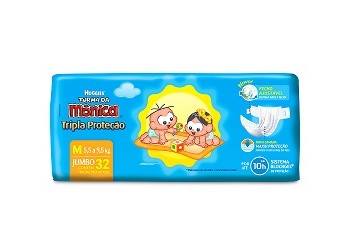 Fraldas Jumbo Turma da Mônica Tripla Proteção M