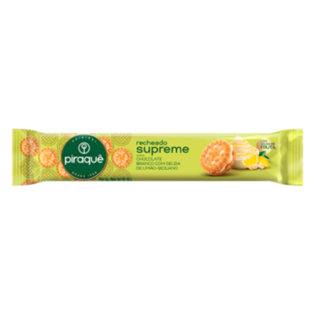 Bisc Recheado Supreme Choco Branco Limão Siciliano Piraquê 80g