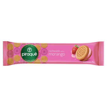 Biscoito Recheado de Morango Piraquê 76g
