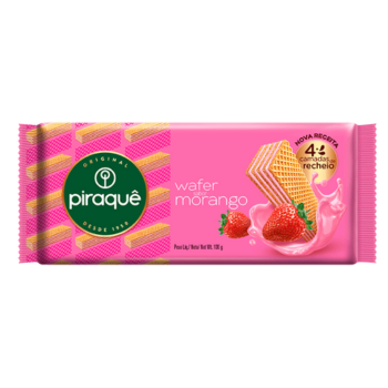 Biscoito Wafer Sabor Morango Piraquê 100g