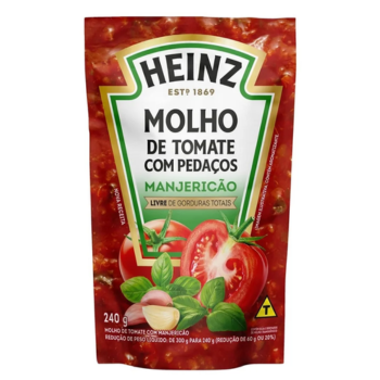 Molho de Tomate com Pedaços Heinz Manjericão 240g