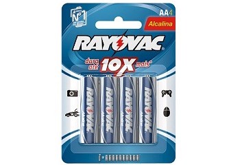 Pilhas Rayovac Alcalina AA3+1