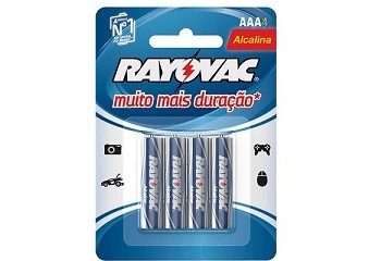 Pilhas Rayovac Alcalina AAA3+1