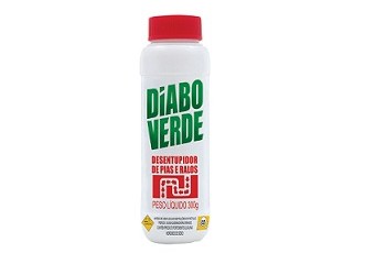 Desentupidor de Pias e Ralos Granulado Diabo Verde 300g