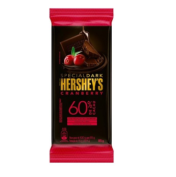 Barra de Choc Cranberry 60% Cacau Hershey’s 85g