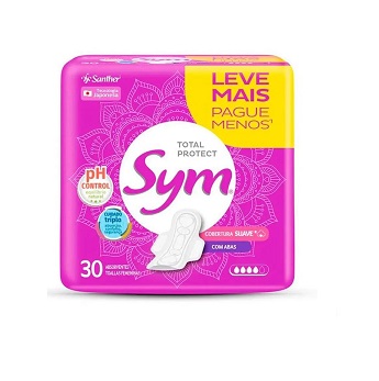 Absorvente SYM Suave C/ Abas 30un