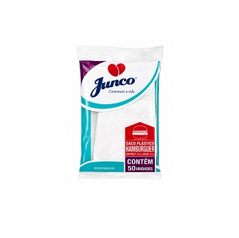 Saco Plástico Para Hambúrguer Junco 50und