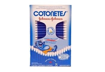 Hastes Flexiveis Cotonetes J&J caixa 75 unidades