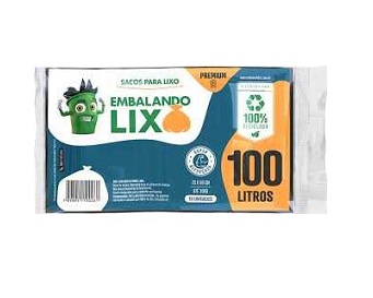 Sacos para Lixo Embalalixo 100L 75cmX105cm 05und