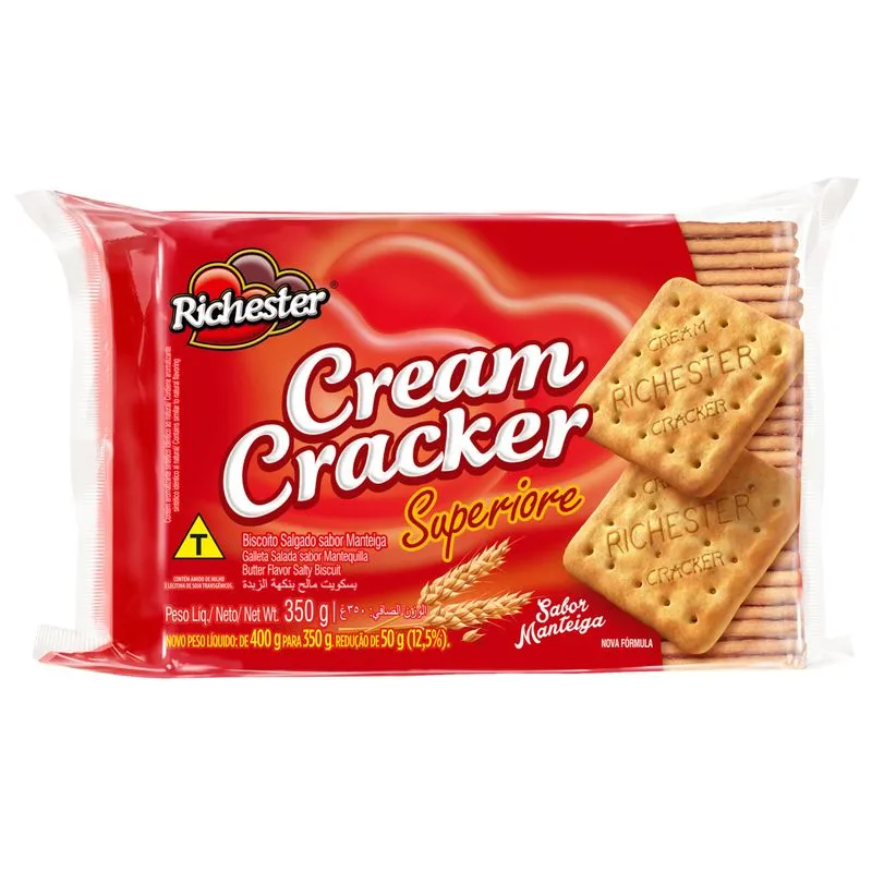 Biscoito Cream Cracker – Richester 350g