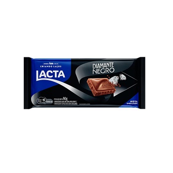 Barra de Chocolate Laka c/ Diamante Negro Lacta 90g