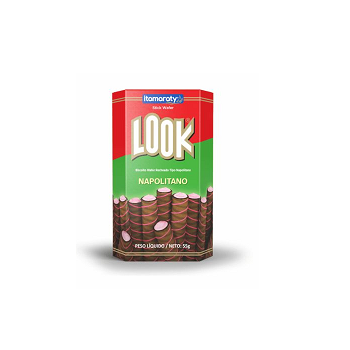 Biscoito Wafer Sabor Napolitano Look 55g