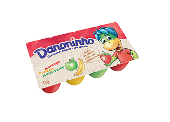 Iogurte Danone Danoninho Morango, Banana e Maça Verde 320g