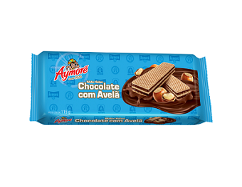 Biscoito Wafer Aymoré Chocolate com Avelã 105g