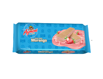 Biscoito Wafer Aymoré Morango 105g