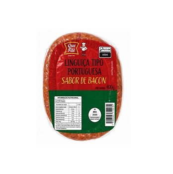 Linguiça Defumada Que Filé Bacon 400g