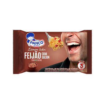 Macarrão Instantâneo Sabor Feijão com Bacon Panco 80g