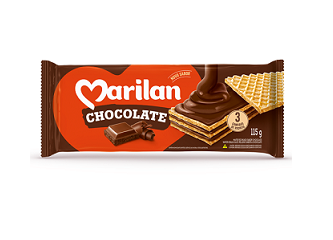 Wafer Recheado Sabor Chocolate Marilan 115g