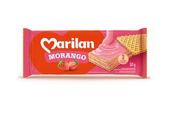 Wafer Recheado Sabor Morango Marilan 115g